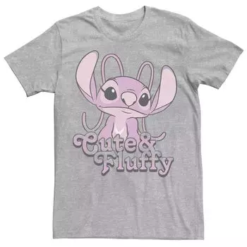 Мужская милая и пушистая футболка Disney Lilo & Stitch Valentine's Day Angel Licensed Character
