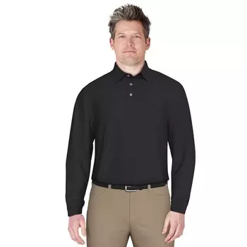 Мужская мини-жаккардовая рубашка-поло для гольфа с длинными рукавами для турниров Большого шлема Grand Slam, цвет Caviar