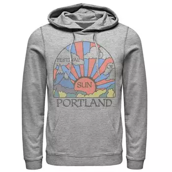 Мужская модная винтажная толстовка Portland Sun Festival Licensed Character