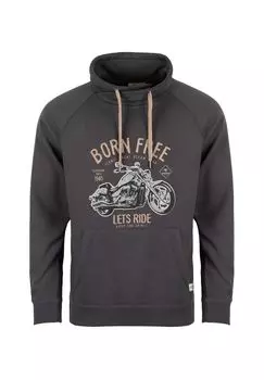Мужская мотоциклетная толстовка с воротником стойкой и кулиской, принт с логотипом LETS RIDE ROADSIGN australia, антарцитовый