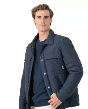 Мужская мягкая парка на пуговицах Makarthy, тёмно-синий