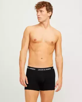 Мужская мягкая упаковка 3 боксера с регулируемым поясом Jack & Jones, черный