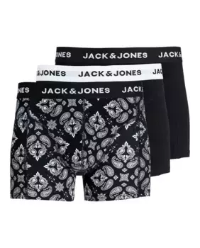 Мужская мягкая упаковка 3 боксера с регулируемым поясом Jack & Jones, черный