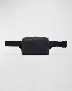 Мужская нейлоновая поясная сумка в клетку Burberry, цвет Black