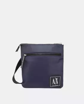 Мужская нейлоновая сумка через плечо с нашивкой-логотипом Armani Exchange, черный