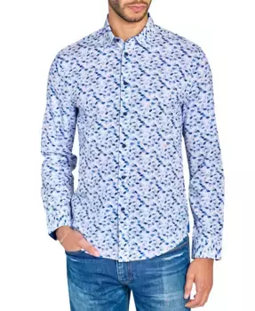 Мужская немнущаяся эластичная рубашка с цветочным принтом, отводящая влагу, на пуговицах Brooklyn Brigade, мультиколор