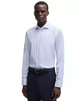 Мужская немнущаяся классическая рубашка Hugo Boss, синий