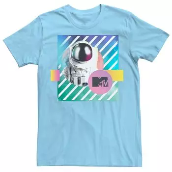 Мужская неоновая футболка MTV VMA Astronaut в полоску Licensed Character