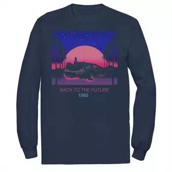 Мужская неоновая футболка «Назад в будущее» 1985 года Delorean Sunset Licensed Character