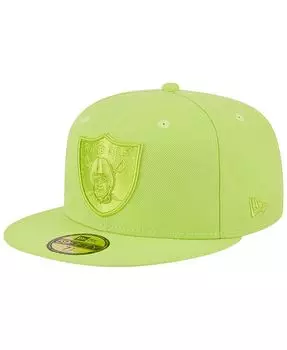 Мужская неоново-зеленая приталенная шляпа Las Vegas Raiders Color Pack Brights 59FIFTY New Era
