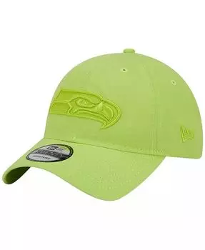 Мужская неоново-зеленая регулируемая шапка Seattle Seahawks Core Classic 2.0 Brights 9TWENTY New Era, зеленый