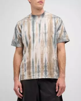 Мужская непринужденная футболка с принтом тай-дай Stampd, цвет Brown Tie Dye