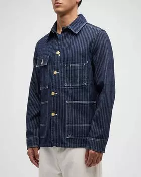 Мужская непринужденная рабочая куртка Kenzo, цвет Rinse Blue Denim