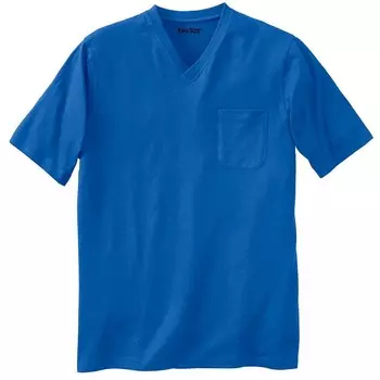 Мужская неусадочная легкая футболка Kingsize Big & Tall с карманами и v-образным вырезом KingSize, цвет Royal Blue