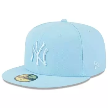 Мужская New Era Голубая New York Yankees 2023 Spring Color Basic 59FIFTY Облегающая шляпа