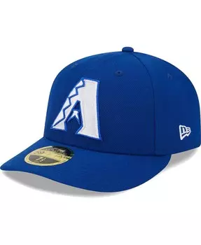 Мужская низкопрофильная приталенная шляпа Royal Arizona Diamondbacks с белым логотипом 59FIFTY New Era