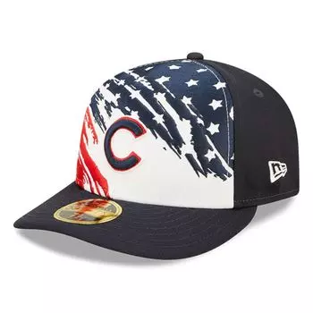 Мужская низкопрофильная шляпа New Era Navy Chicago Cubs 2022, 4 июля 59FIFTY