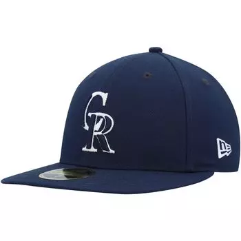Мужская низкопрофильная шляпа New Era Navy Colorado Rockies Oceanside 59FIFTY