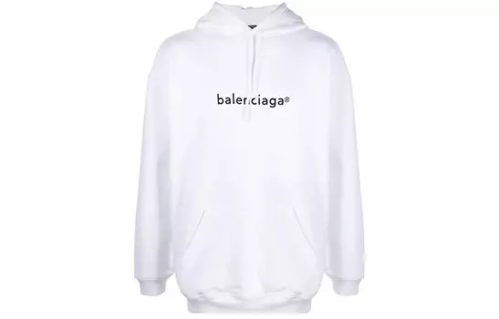 Мужская новая толстовка с капюшоном Copyright Medium Fit Balenciaga, белый