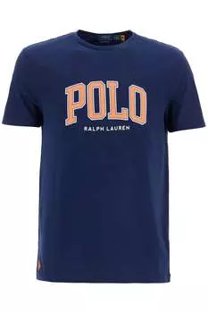 Мужская облегающая футболка с логотипом Polo Ralph Lauren, синий