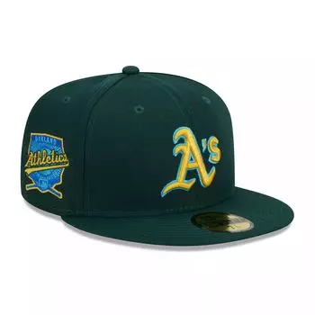 Мужская облегающая кепка New Era Green Oakland Athletics 2023 MLB Father's Day On-Field 59FIFTY