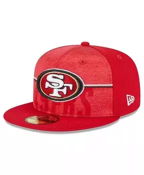 Мужская облегающая кепка Scarlet San Francisco 49ers 2023 NFL Training Camp 59FIFTY New Era, красный