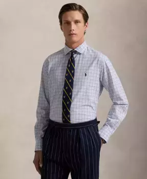 Мужская облегающая рубашка из стрейч-поплина Polo Ralph Lauren, мультиколор