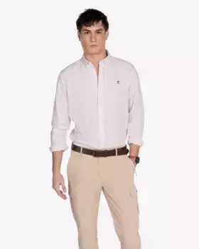 Мужская облегающая рубашка в полоску Harper & Neyer, розовый