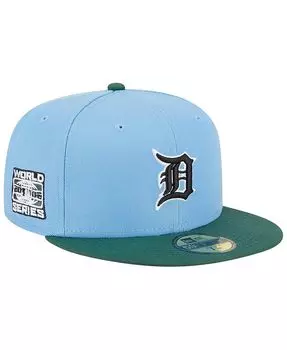 Мужская облегающая шляпа небесно-голубого цвета с кинзой Detroit Tigers World Series 2006 59FIFTY New Era