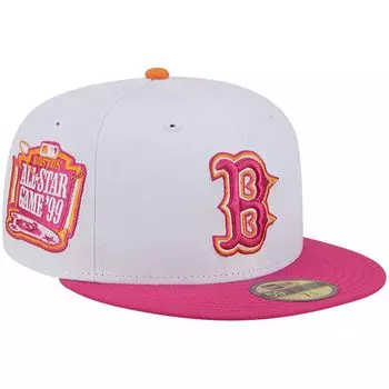 Мужская облегающая шляпа New Era белого/розового цвета Boston Red Sox MLB All-Star Game 1999 59FIFTY
