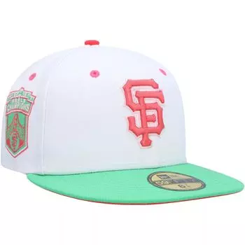 Мужская облегающая шляпа New Era белого/зеленого цвета San Francisco Giants 2010 World Series Watermelon Lolli 59FIFTY