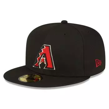 Мужская облегающая шляпа New Era Black Arizona Diamondbacks из аутентичной коллекции 59FIFTY