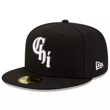 Мужская облегающая шляпа New Era Black Chicago White Sox 2021 City Connect 59FIFTY