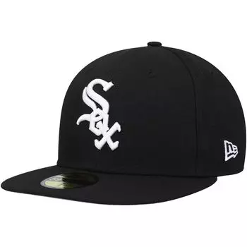 Мужская облегающая шляпа New Era Black Chicago White Sox из аутентичной коллекции 59FIFTY