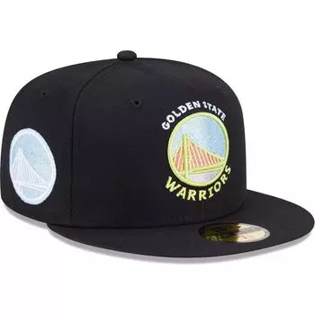Мужская облегающая шляпа New Era Black Golden State Warriors Color Pack 59FIFTY