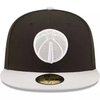 Мужская облегающая шляпа New Era Black/Gray Washington Wizards Two-Tone Color Pack 59FIFTY