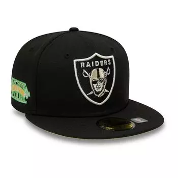 Мужская облегающая шляпа New Era Black Las Vegas Raiders Citrus Pop 59FIFTY