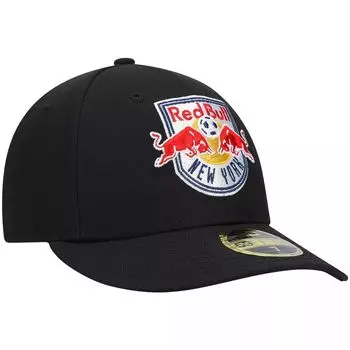 Мужская облегающая шляпа New Era Black New York Red Bulls Primary Logo Low Profile 59FIFTY