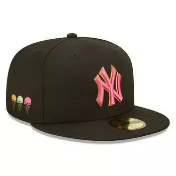 Мужская облегающая шляпа New Era Black New York Yankees Summer Sherbet 59FIFTY