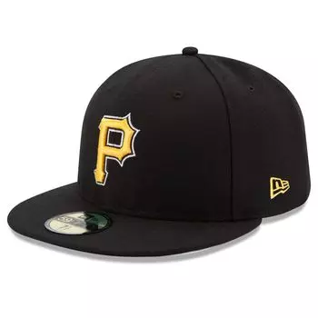 Мужская облегающая шляпа New Era Black Pittsburgh Pirates Alternate Authentic Collection On-Field 59FIFTY
