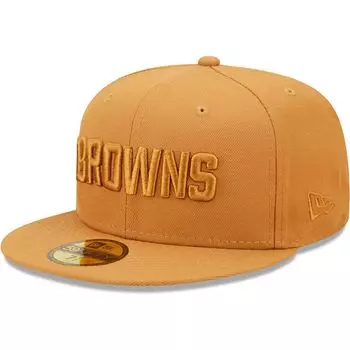 Мужская облегающая шляпа New Era Brown Cleveland Browns Team Color Pack 59FIFTY