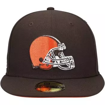Мужская облегающая шляпа New Era Brown Cleveland Browns в честь 60-летия команды 59FIFTY