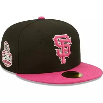 Мужская облегающая шляпа New Era черного/розового цвета San Francisco Giants 2012 World Series Champions Passion 59FIFTY