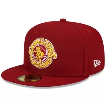 Мужская облегающая шляпа New Era Crimson Cleveland Cavaliers 2021/22 City Edition Official 59FIFTY