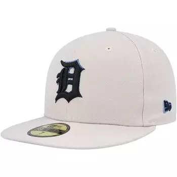 Мужская облегающая шляпа New Era цвета хаки Detroit Tigers Stone Dim 59FIFTY