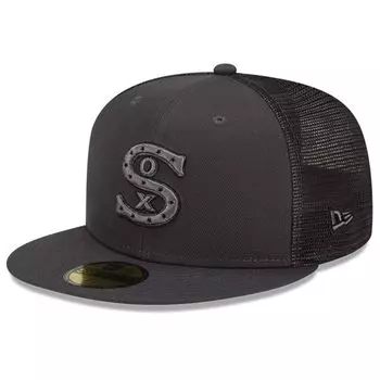 Мужская облегающая шляпа New Era Graphite Chicago White Sox 2022 Batting Practice 59FIFTY