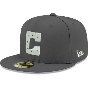 Мужская облегающая шляпа New Era Graphite Indianapolis Colts Alternate Logo Storm II 59FIFTY