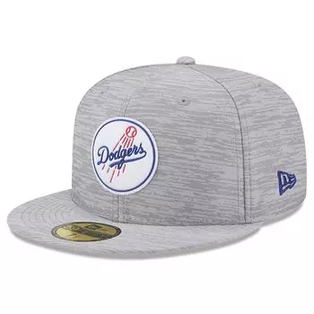 Мужская облегающая шляпа New Era Grey Los Angeles Dodgers 2023 Clubhouse 59FIFTY