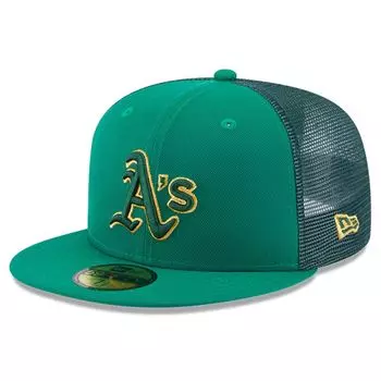 Мужская облегающая шляпа New Era Kelly Green Oakland Athletics 2023 ко Дню Святого Патрика 59FIFTY