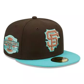 Мужская облегающая шляпа New Era коричнево-мятная San Francisco Giants Walnut Mint 59FIFTY